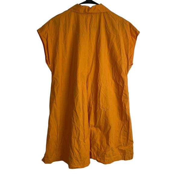 Max Mara Weekend Benny Dress Womens Size US 2 Orange Button Swing Designer Shirt - Picture 2 of 9